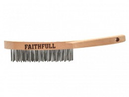 Faithfull Heavy-Duty Stainless Steel Scratch Brush, 4 Row £8.79